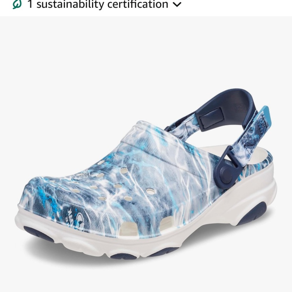 CROCS Blue and White Comfort Clogs